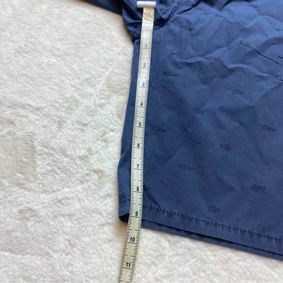 Springfield Blue Fish Print Shorts Size 32 - Picture 9 of 10